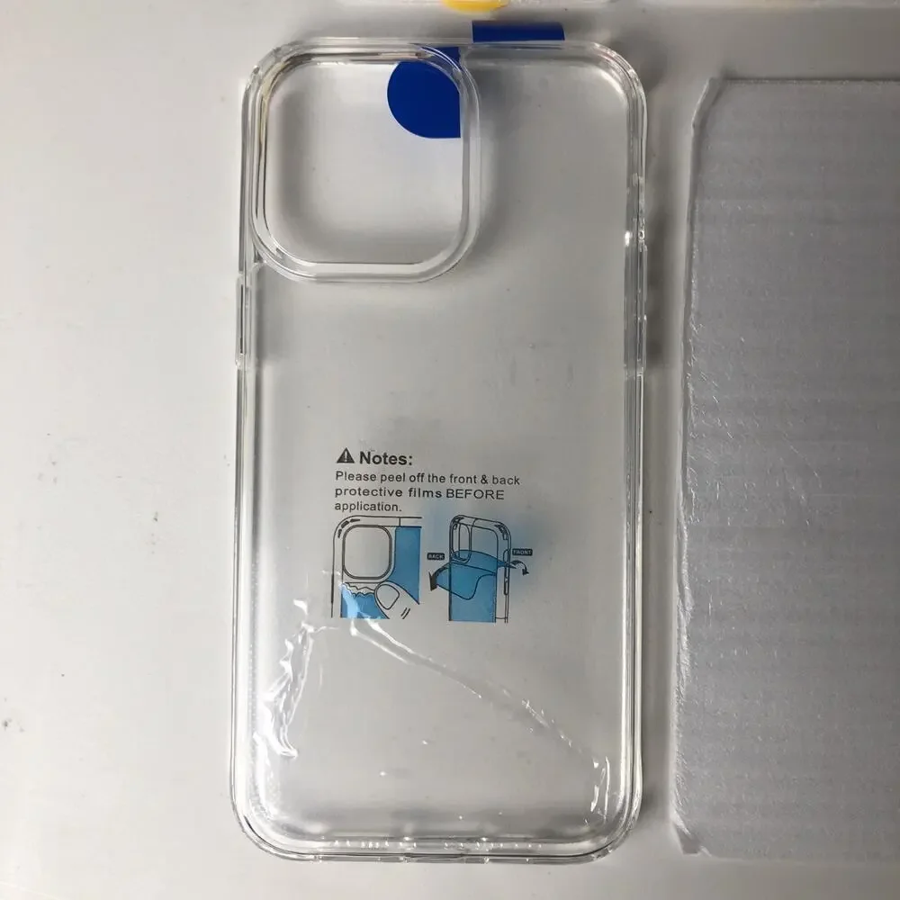 For iPhone 14 Pro Max Tempered Glass Screen Camera Protector & 1 Clear Case READ